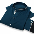 Teal Blue Color Premium Shalwar Kameez Design with Balck and white Contrast
